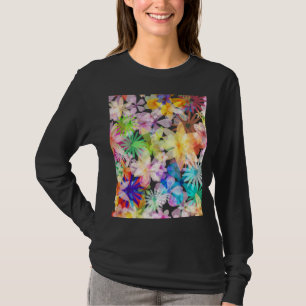 Camiseta Sinfonía floral de acuarela vibrante