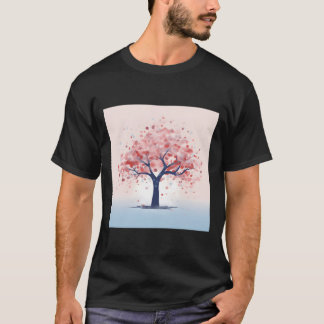 Camiseta Sinfonía Pastel Pintura Cautivadora de Flor de Cer