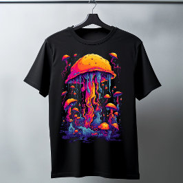 Camiseta Sinfonía vibrante: medusas en Neón Fantastico