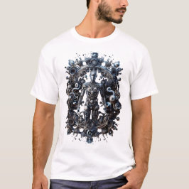 Camiseta sinfónica de IA futurista en blanco Unise