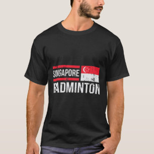 Camiseta Singapur Bandera de Badminton Raca deportiva Birdi