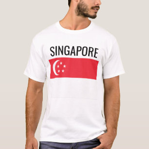 Camiseta Singapur // Bandera Nacional del País Mundial