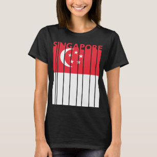 Camiseta Singapur Bandera Singapurense Antigua Vacaciones