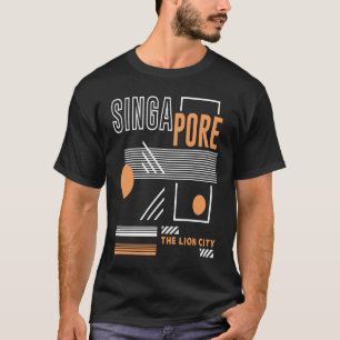 Camiseta Singapur: Ciudad de los leones en la isla del sude