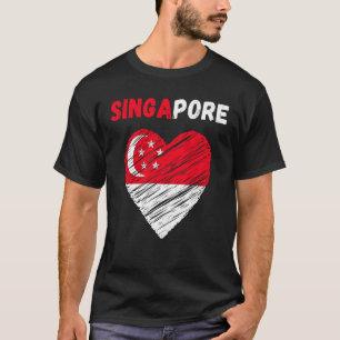 Camiseta Singapur: Festividad en la bandera de Singapur