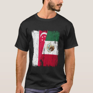 Camiseta Singapur México Media Bandera Singapurense Mexican