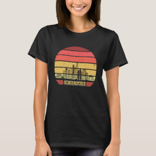 Camiseta Singapur: Singapur con una vieja línea de sol