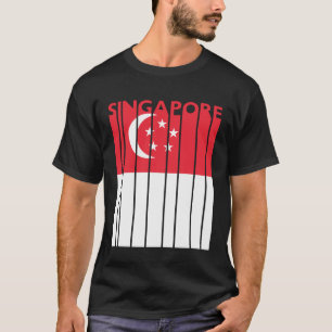 Camiseta Singapur: Vintage bandera de Singapur de vacacione