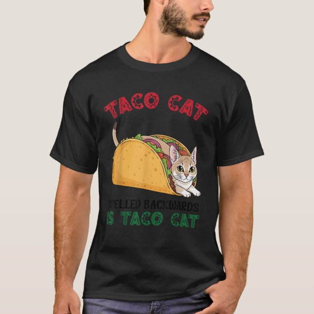 Camiseta Singapura Taco Cat Spelled Backwards is Taco Insid (Anverso)