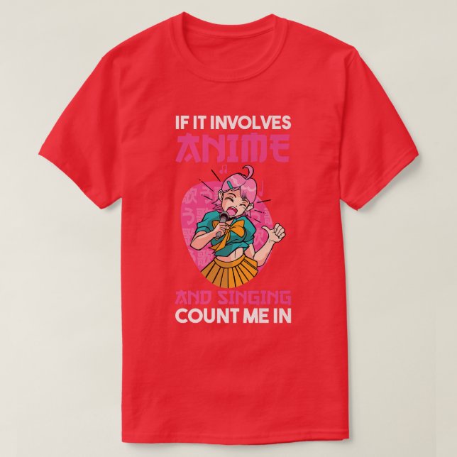 Camiseta Singing and Anime  (Diseño del anverso)