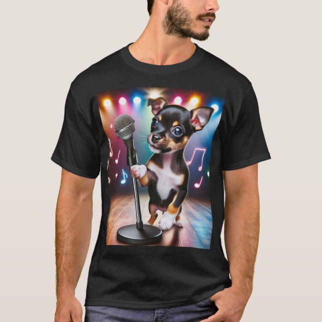 Camiseta Singing Toy Rat Terrier (Anverso)