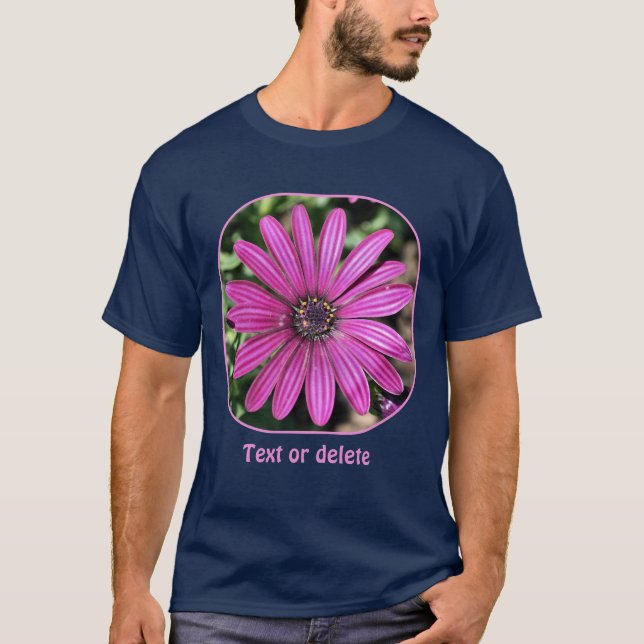 Camiseta Single Purple African Daisy Flower Personalized (Anverso)