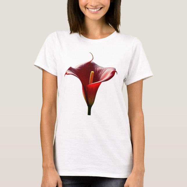 Camiseta single red flower (Anverso)