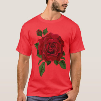 Camiseta Single Red Roses Flower of Cute Red Roses Flower G