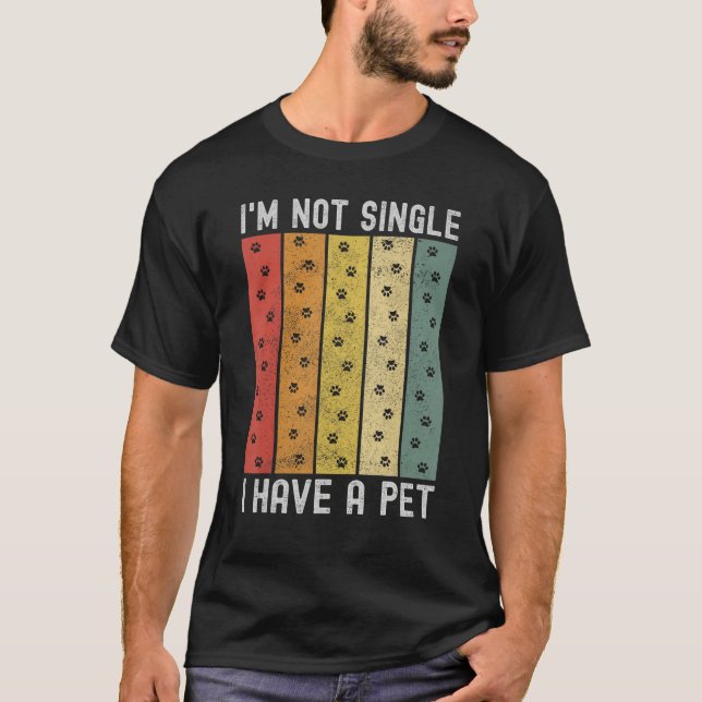 Camiseta Single Vintage Paws  Pet Owner Pet (Anverso)