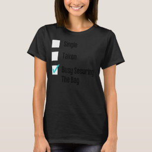 Camiseta Singletakenasegurando la bolsa