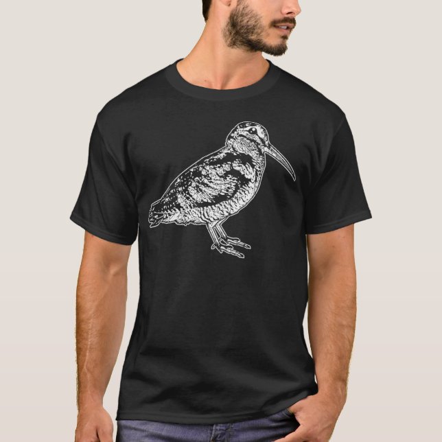 Camiseta Singular caza de aves de Woodcock estadounidense (Anverso)