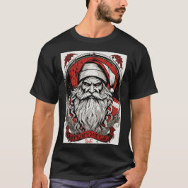 Camiseta Siniestro Tee de Círculo Santa: Arte vector retro 