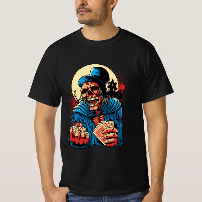 Camiseta Sinister Gambler - El atormentado juego de oportun (Anverso)