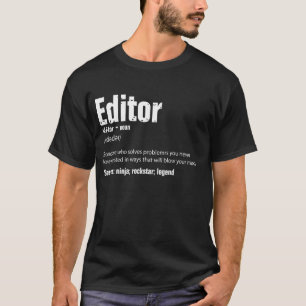 Camiseta Sinónimo de definición de editor significa Minimal