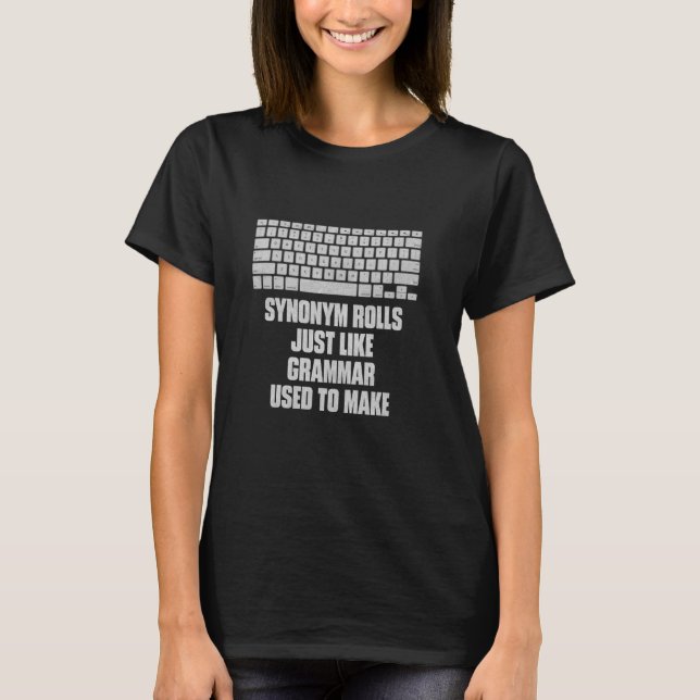 Camiseta Sinónimo rueda como la gramática solía hacer diver (Anverso)