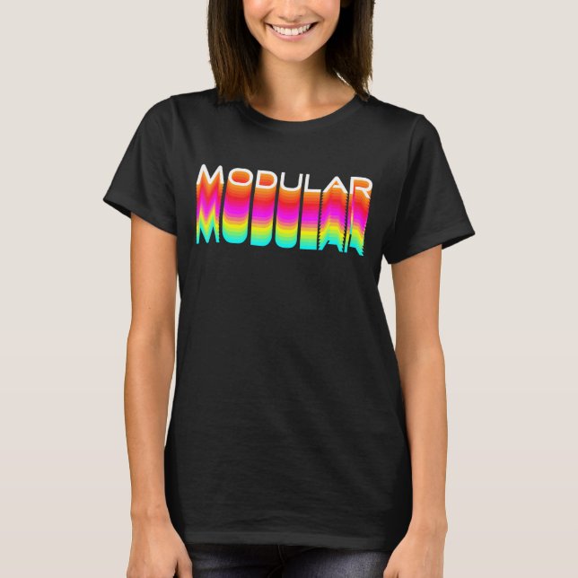 Camiseta Sinopsis modular de ondas sintéticas analógicas re (Anverso)