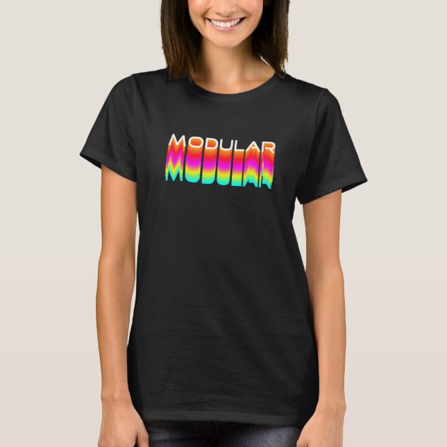 Camiseta Sinopsis modular de ondas sintéticas analógicas re (Anverso)