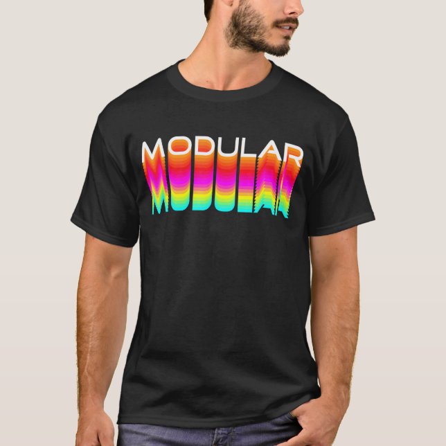 Camiseta Sinopsis modular de ondas sintéticas analógicas re (Anverso)