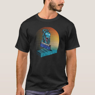 Camiseta Sinopsis Retro Análogo Vaporwave Rex Synthesaurus