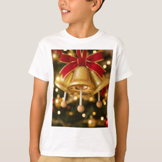 Camiseta Sinos de Natal Dourados