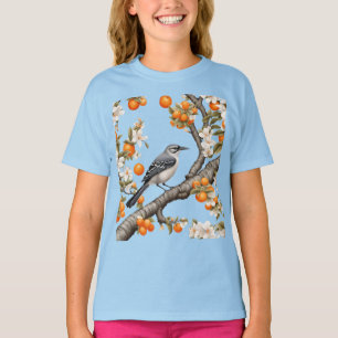 Camiseta Sinsonte y Flor de Azahar de Florida