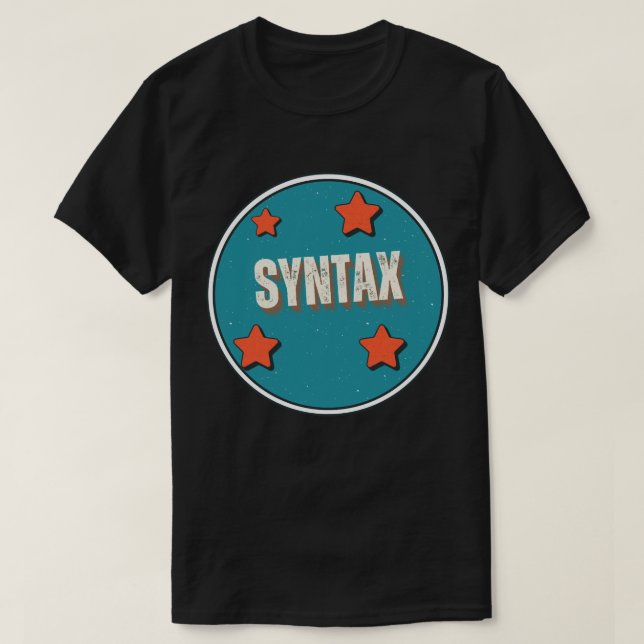 Camiseta Sintaxis (Diseño del anverso)