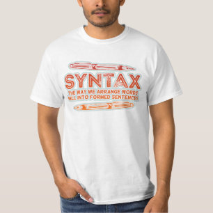 Camiseta Sintaxis Gramática Grammar