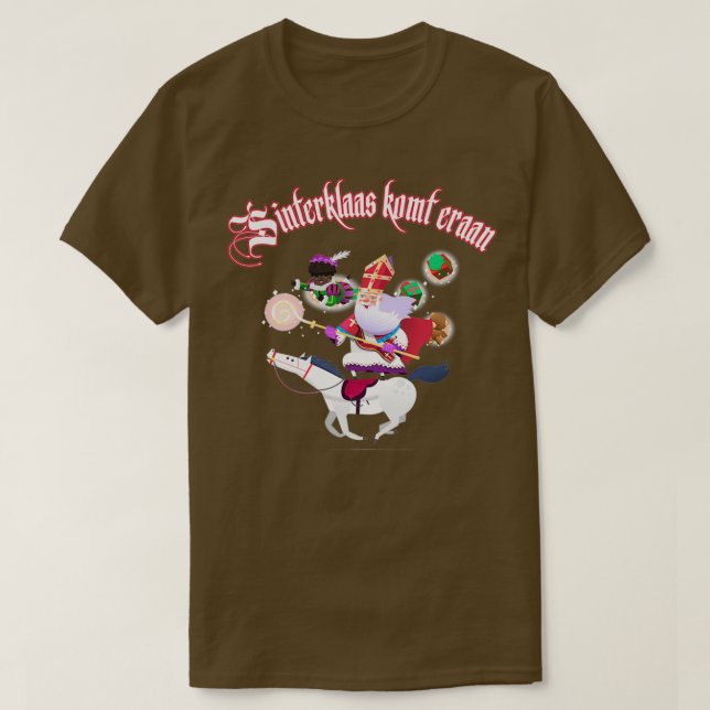 Camiseta Sinterklaas viene regalo original holandés (Diseño del anverso)
