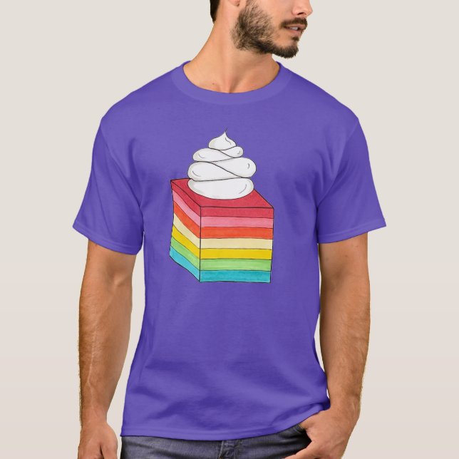 Camiseta Síntesis de ensalada de Gelatina de Arcoiris retro (Anverso)