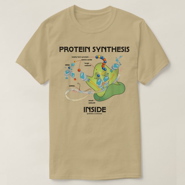 Camiseta Síntesis de proteína dentro del humor biológico ri (Diseño del anverso)