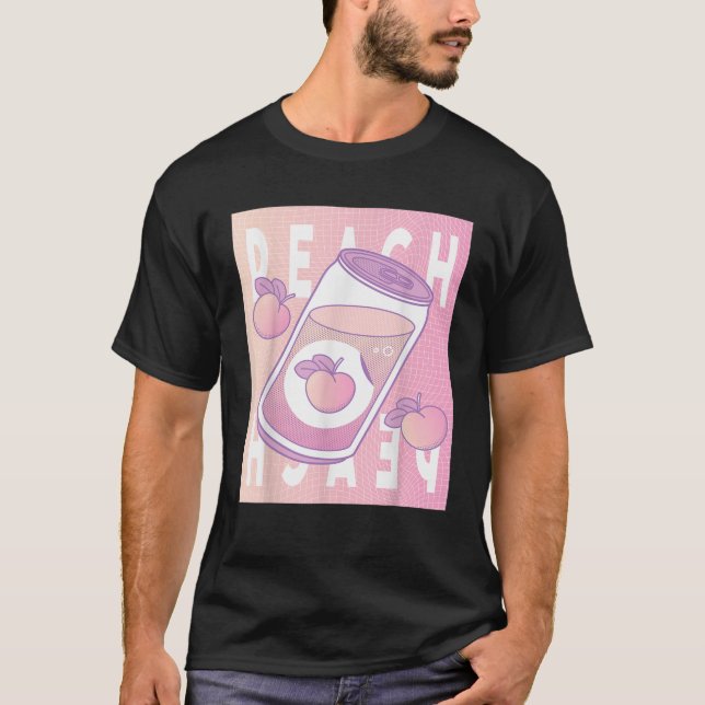 Camiseta Sintetismo estético japonés de vaporwave retro pea (Anverso)