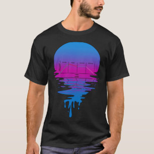 Camiseta Sintetizador ADSR Puesta de Sol Retro Vintage