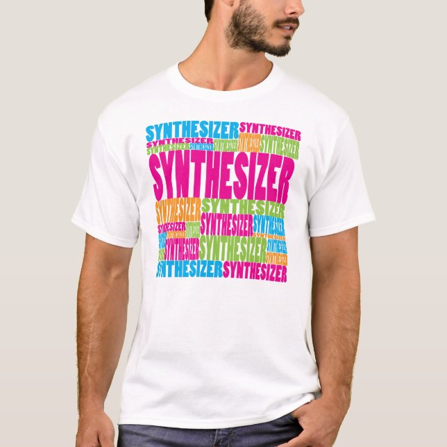 Camiseta Sintetizador colorido (Anverso)