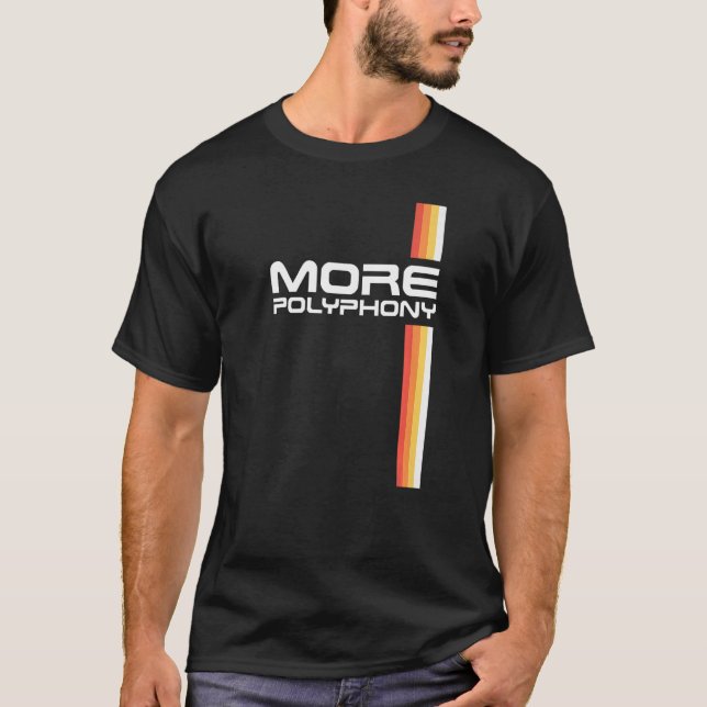 Camiseta Sintetizador de sintetizador retro divertido más p (Anverso)