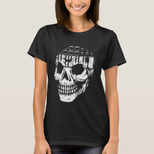 Camiseta Sintetizador Modular Analógico Calavera Música Syn