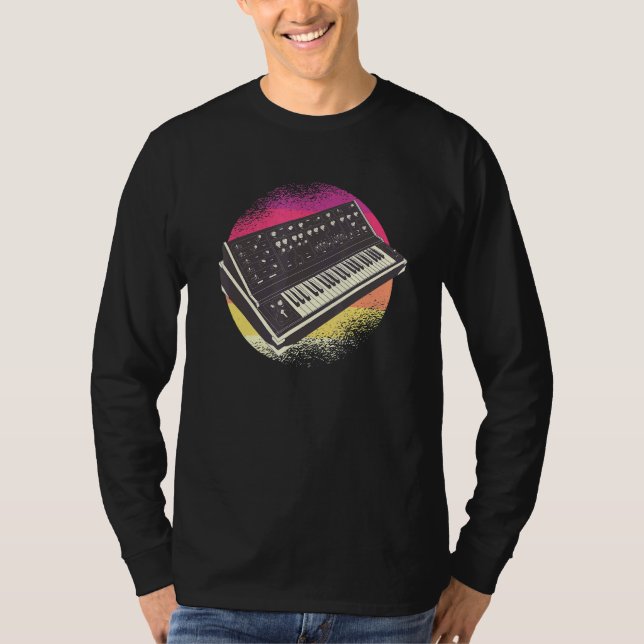 Camiseta Sintetizador Retro Techno (Anverso)