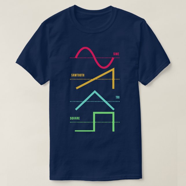 Camiseta Sintetizador Techno Modular Synalog analógico (Diseño del anverso)