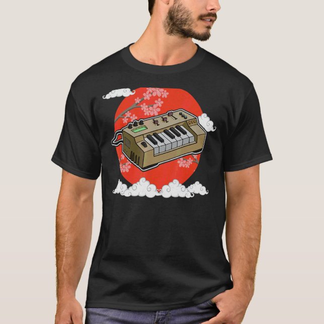 Camiseta Sintetizador teclado sintético Músicos electrónico (Anverso)