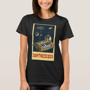 Camiseta Sintetizador teclado sintético Músicos electrónico