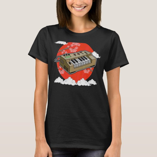 Camiseta Sintetizador teclado sintético Músicos electrónico (Anverso)
