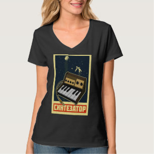 Camiseta Sintetizador teclado sintético Músicos electrónico