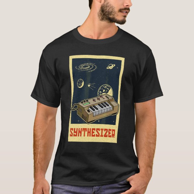 Camiseta Sintetizador teclado sintético Músicos electrónico (Anverso)