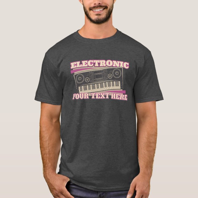 Camiseta sintetizadora electrónica con texto Perso (Anverso)