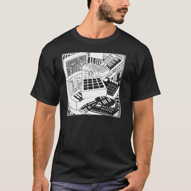 Camiseta Sintetizadores Para El Pullover De Músico Electrón (Anverso)